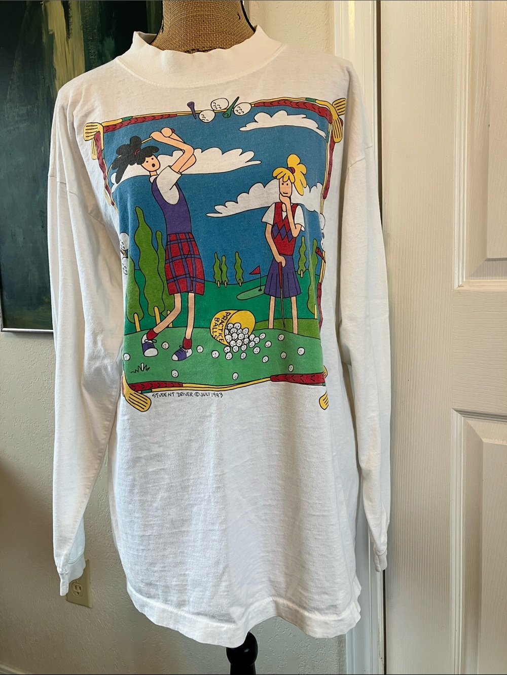 Vintage 90’s 1993 JULI Golf parody funny cotton long sleeved women’s tee XL
